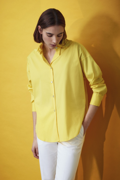 COTTON POPLIN BOXY FIT SHIRT ABBY