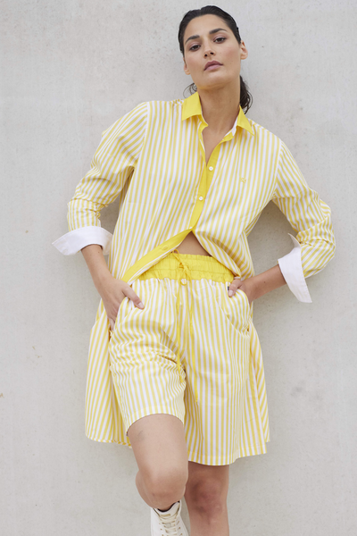 COTTON POPLIN STRIPED SHIRT-STYLE DRESS INEZ