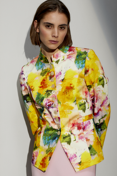 COTTON SATIN FLORAL JACKET HYLTON