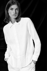 FINE LINEN PLEATED SHIRT FLORENCE