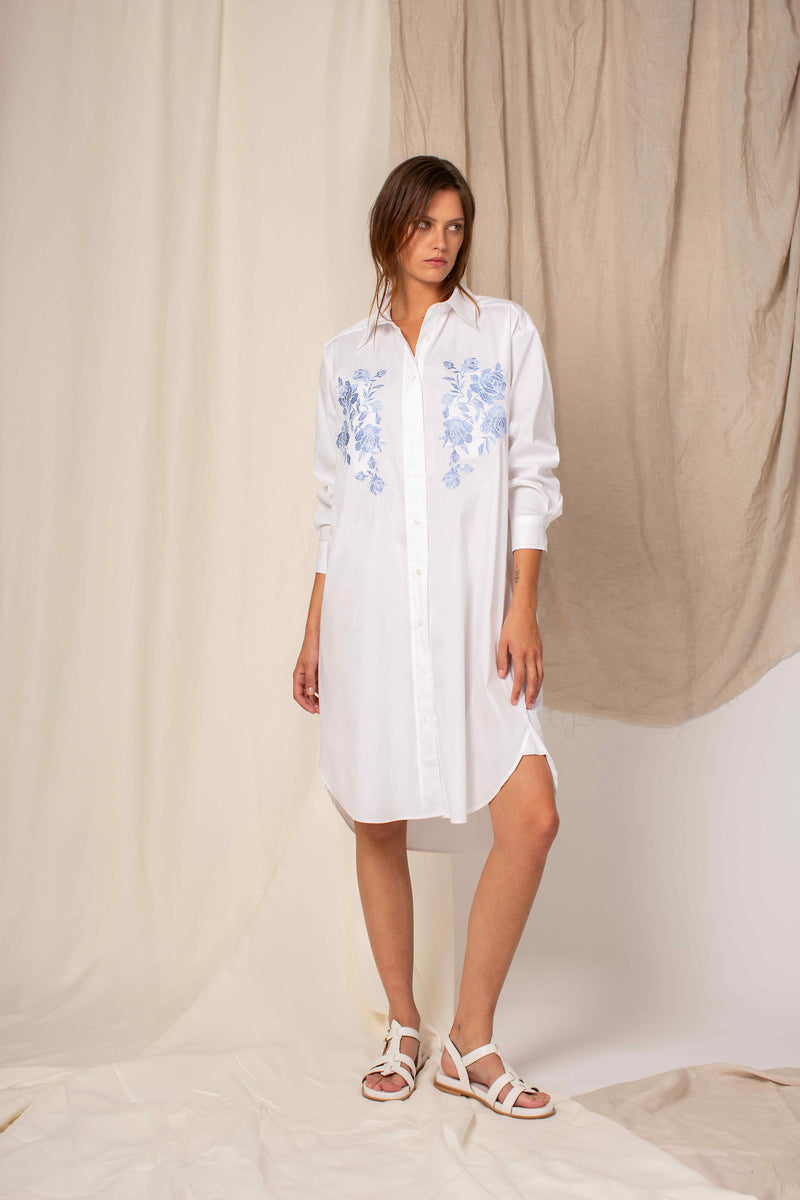 COTTON DRESS ELLI WITH EMBROIDERY