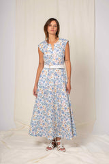 FLORAL MAXI DRESS DEXTER WITH CAP SLEEVES