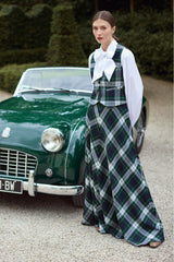 WOOL TRADITIONAL TARTAN MAXI-STYLE SKIRT CESAR