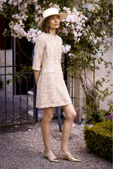 COTTON MULTI-COLOURED TWEED DRESS FEDERICA