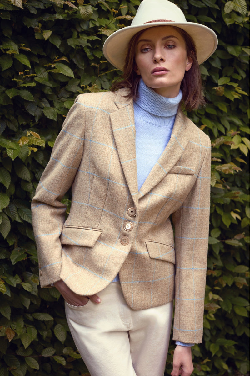 NEW WOOL CHECKED JACKET ADELINE