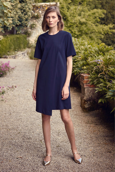 COOL WOOL ASYMMETRICAL DRESS PIXY