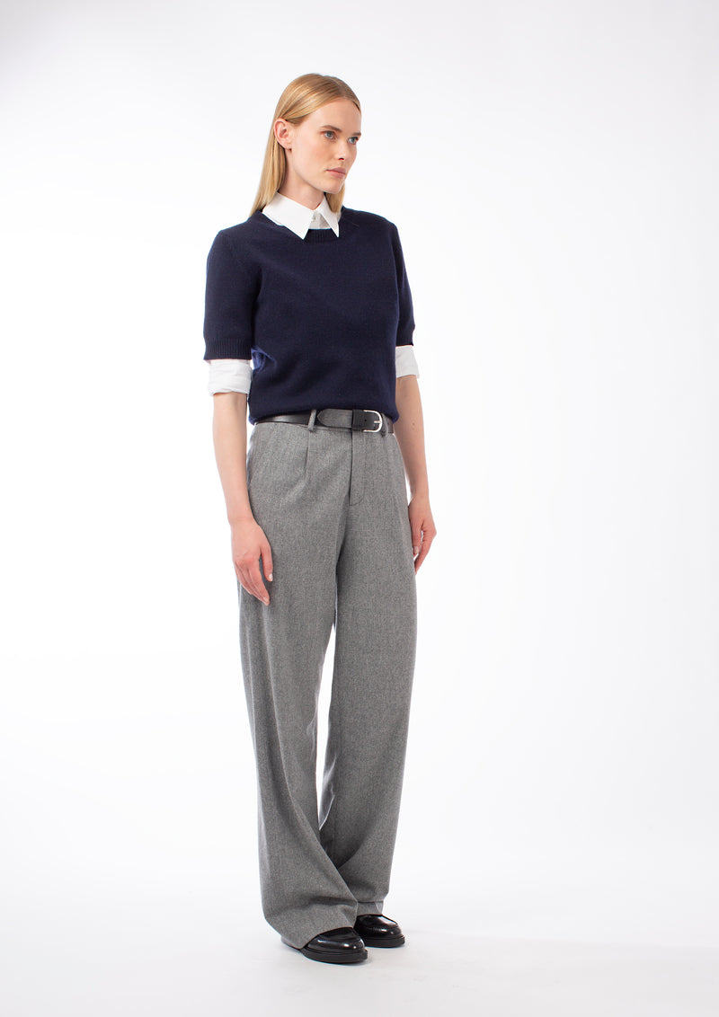 ITALIAN FLANNEL WOOL TROUSERS JOLENE