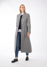 ITALIAN FLANNEL WOOL SINGLE BREASTED COAT CHARLOTTE