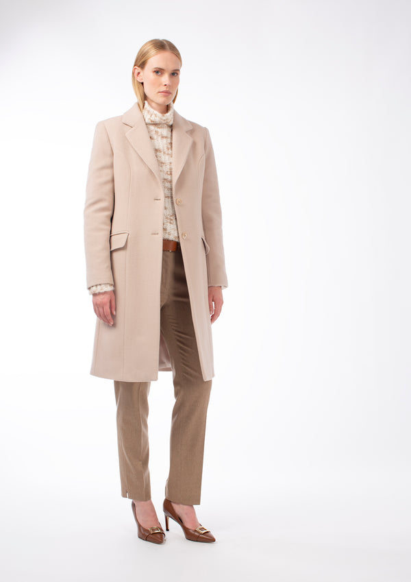 VIRGIN WOOL BLEND SINGLE-BREASTED COAT GWENYTH