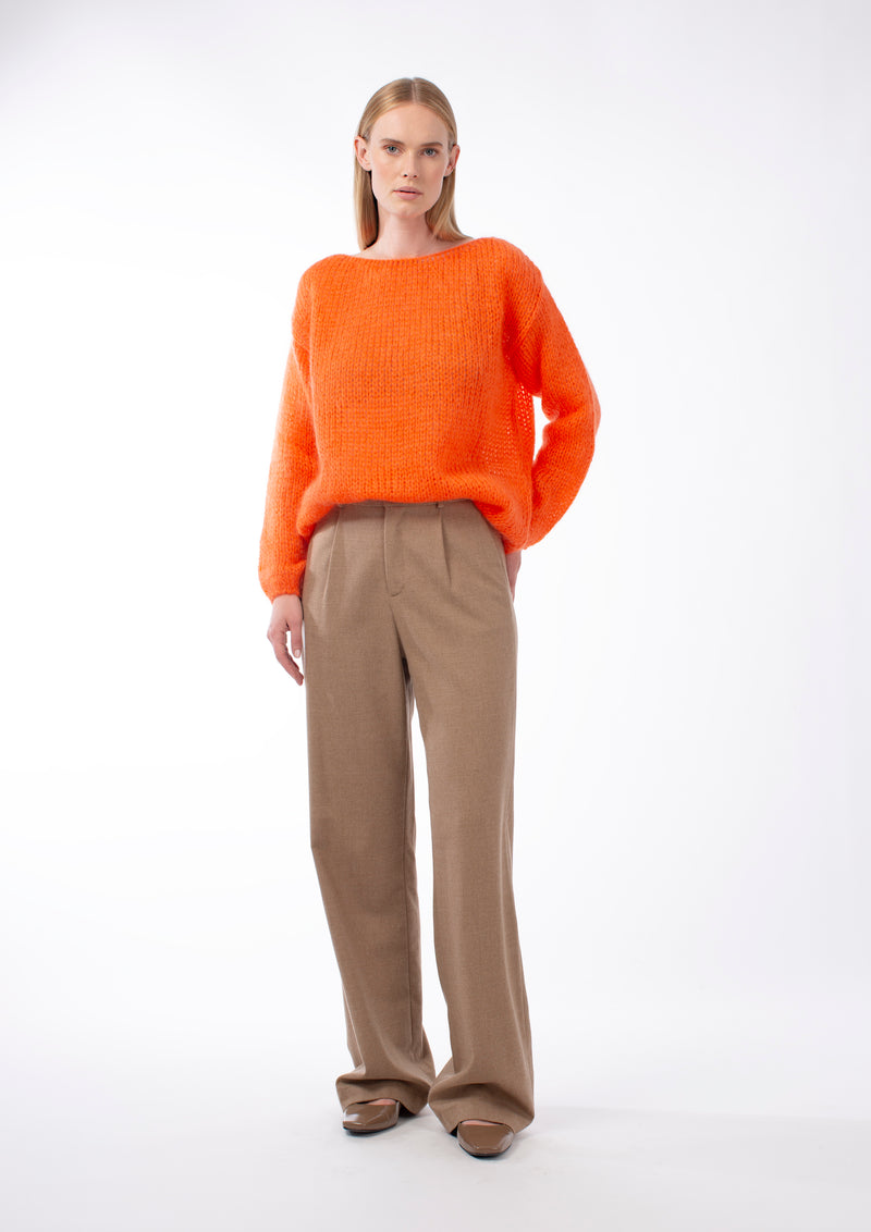 MOHAIR BLEND OPEN JERSEY STITCH PULL GENNY