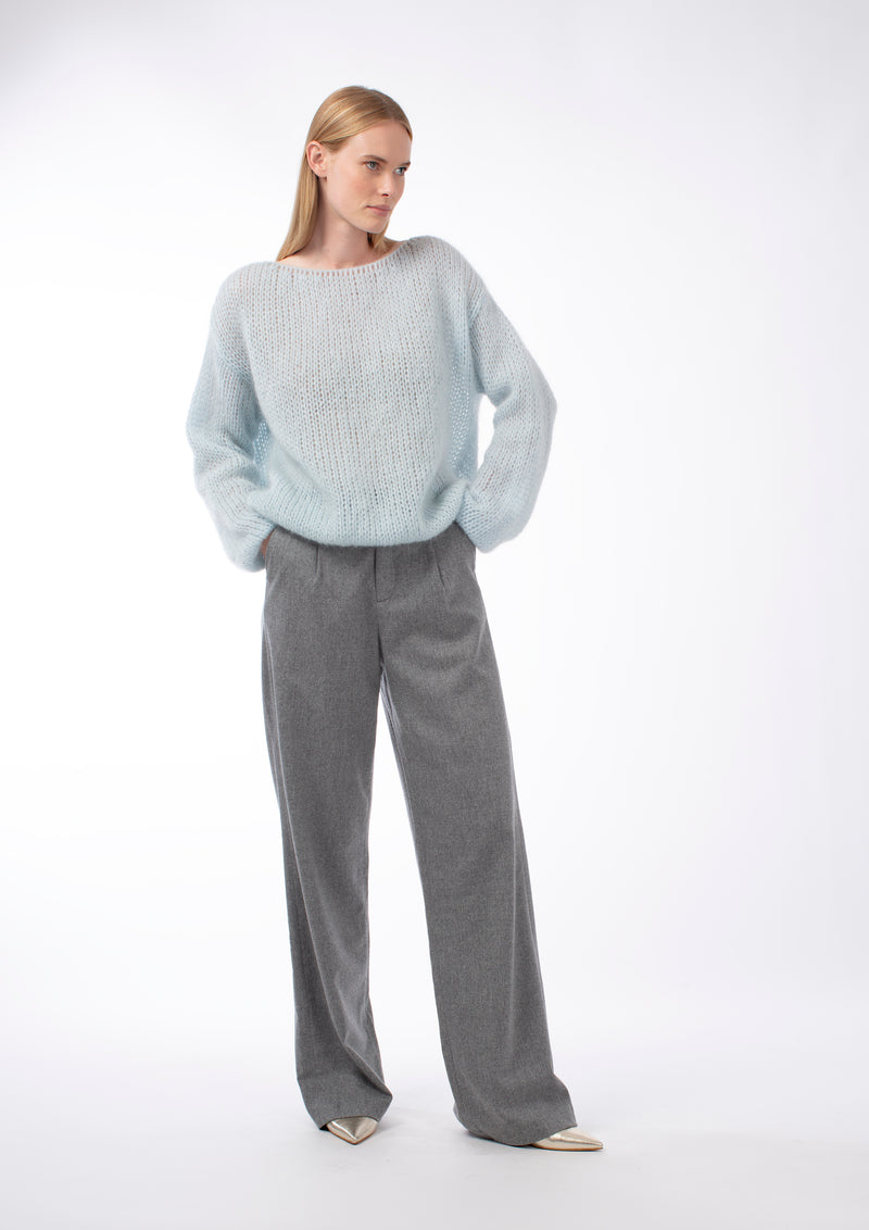 ITALIAN FLANNEL WOOL TROUSERS JOLENE