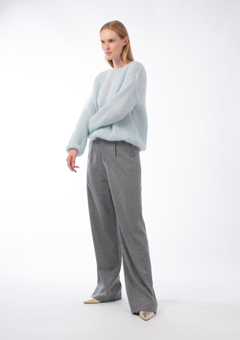 ITALIAN FLANNEL WOOL TROUSERS JOLENE