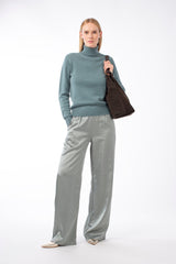 ITALIAN SATIN WIDE-LEG  TROUSER BEVERLY