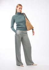 ITALIAN SATIN WIDE-LEG  TROUSER BEVERLY