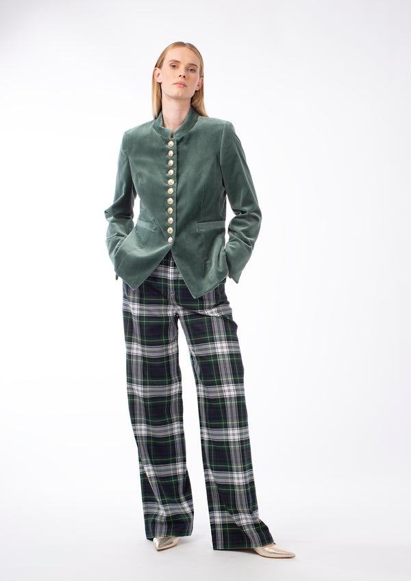 WOOL TRADITIONAL TARTAN TROUSERS JOLENE