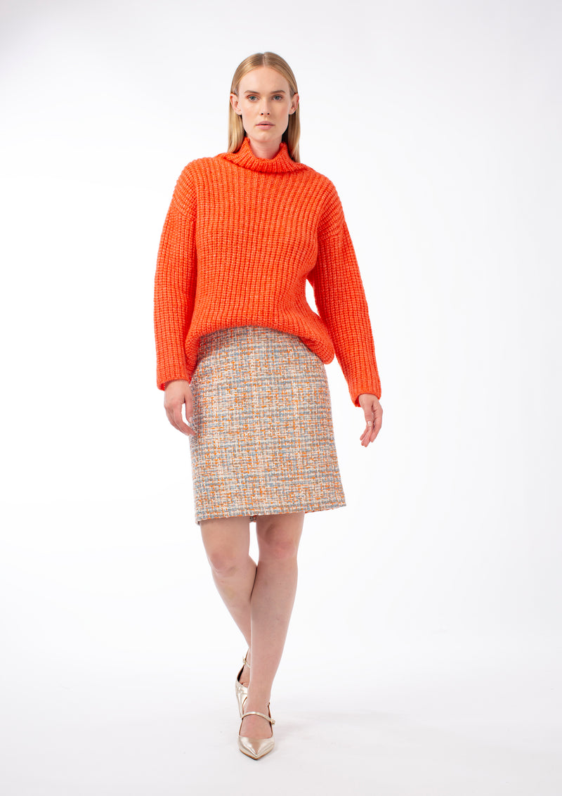 COTTON MULTI-COLOURED TWEED SKIRT DARLINGTON