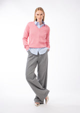 ITALIAN FLANNEL WOOL TROUSERS JOLENE