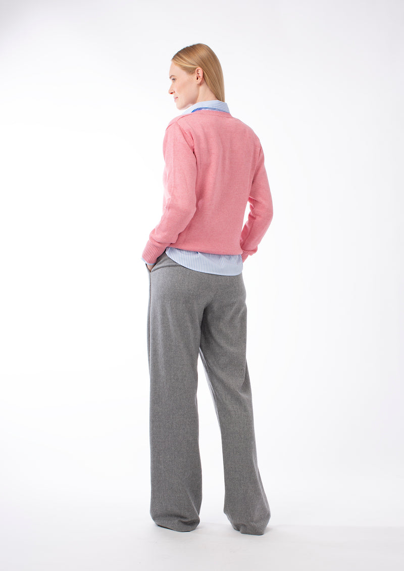 ITALIAN FLANNEL WOOL TROUSERS JOLENE