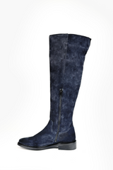 Suede knee-high boot