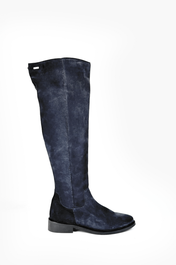 Suede knee-high boot