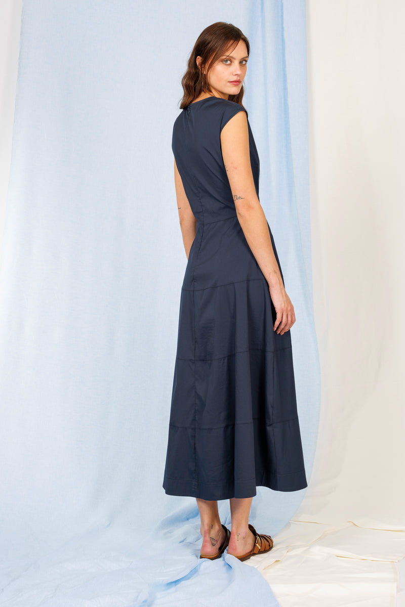 MAXI DRESS DEXTER  WITH CAP SLEEVES