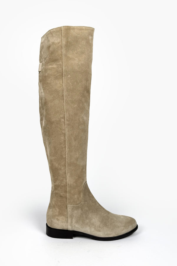 suede knee-length boot