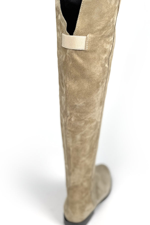 suede knee-length boot