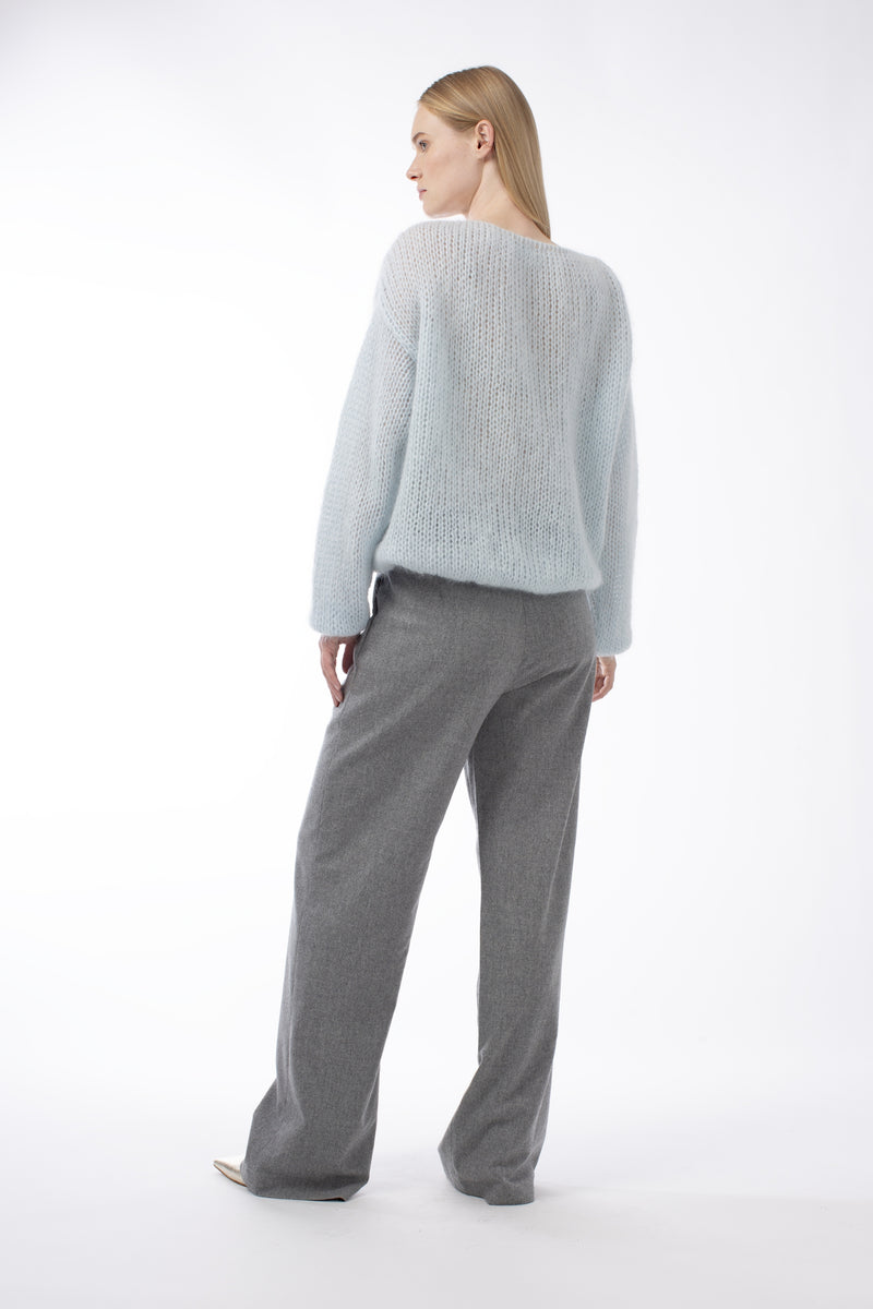 ITALIAN FLANNEL WOOL TROUSERS JOLENE