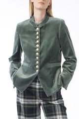 COTTON VELVET SINGLE-BREASTED JACKET HYLTON