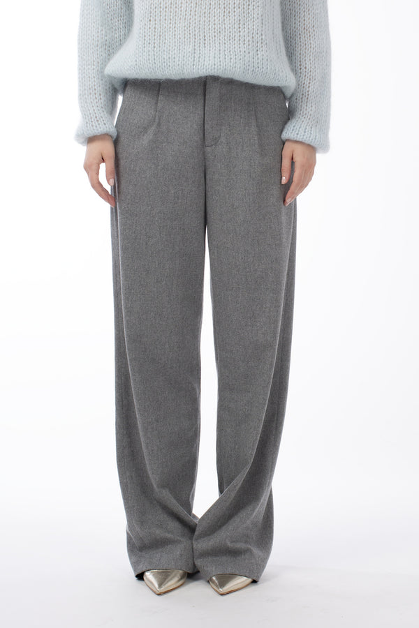 ITALIAN FLANNEL WOOL TROUSERS JOLENE