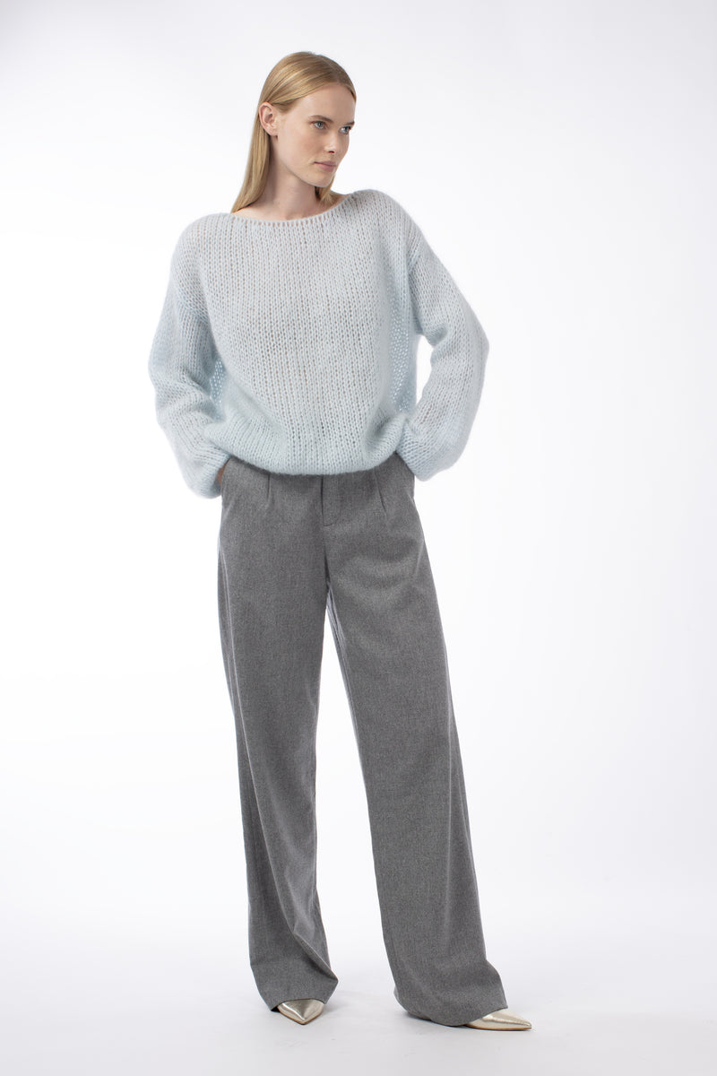 ITALIAN FLANNEL WOOL TROUSERS JOLENE