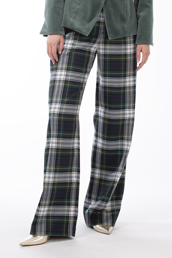 WOOL TRADITIONAL TARTAN TROUSERS JOLENE