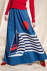 ITALIAN COTTON POPLIN MAXI-SKIRT ODINA