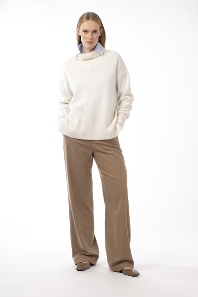 ITALIAN FLANNEL WOOL TROUSERS JOLENE