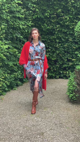 ITALIAN SILK FLORAL DRESS MADELINE