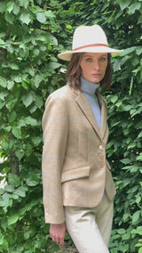 NEW WOOL CHECKED JACKET ADELINE