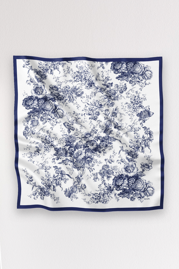 SILK FLORAL SHAWL BRIT - ACCESSOIRES - SCAPA FASHION - SCAPA OFFICIAL