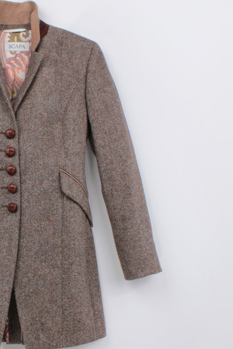 WOOL TWEED RIDING JACKET CAMELOT - Jackets - SCAPA FASHION - SCAPA OFFICIAL