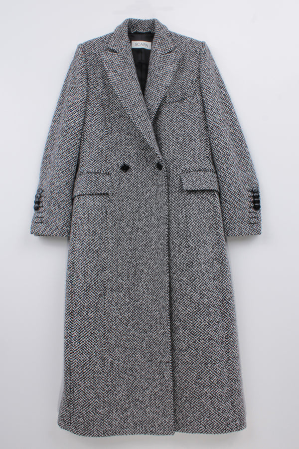 WOOL TWEED COAT LEYTON - COATS - SCAPA FASHION - SCAPA OFFICIAL