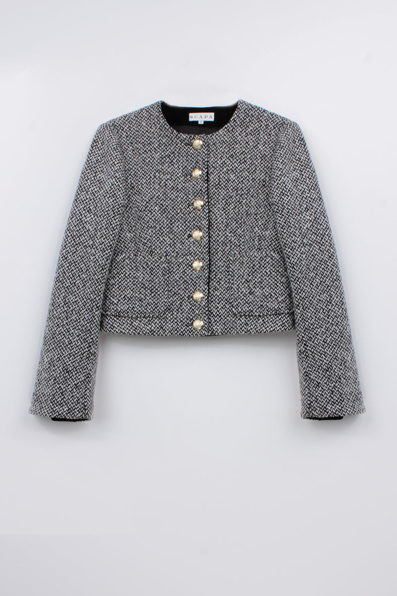 WOOL TWEED BOLERO JACKET LILY - Jackets - SCAPA FASHION - SCAPA OFFICIAL