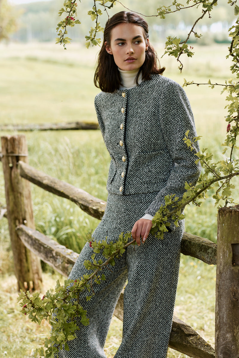 WOOL TWEED BOLERO JACKET LILY - Jackets - SCAPA FASHION - SCAPA OFFICIAL