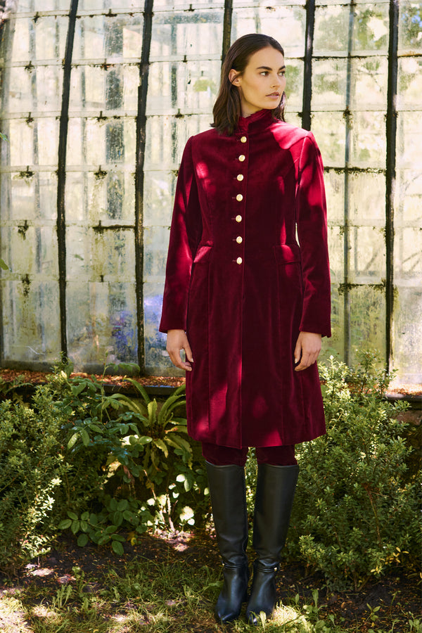 COTTON VELVET COAT BROOKE - COATS - SCAPA FASHION - SCAPA OFFICIAL