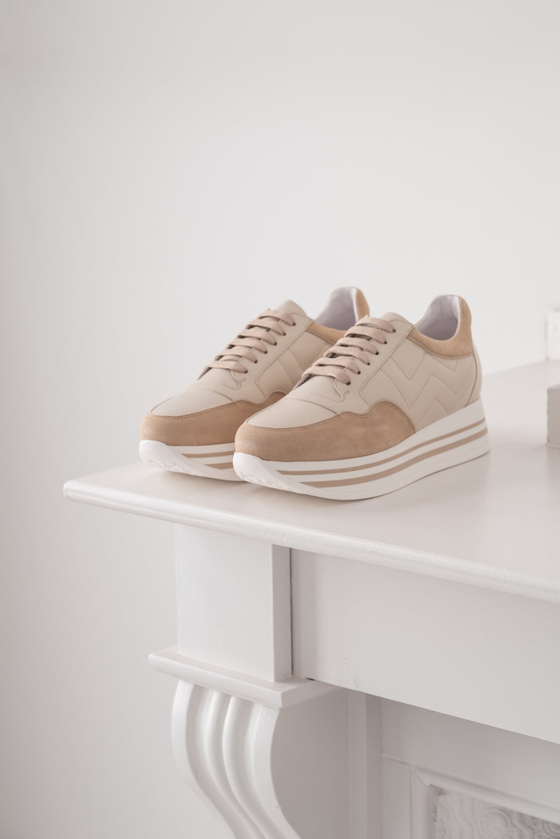 LEATHER-SUEDE SNEAKER PAXON - SHOES - SCAPA FASHION - SCAPA OFFICIAL